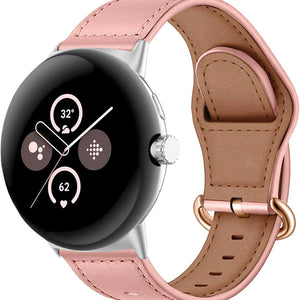 Bracelet cuir à maillons Google Pixel Watch 3 - 41mm (rose)