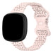 Bracelet silicone avec motif Fitbit Versa 4 (rose clair)