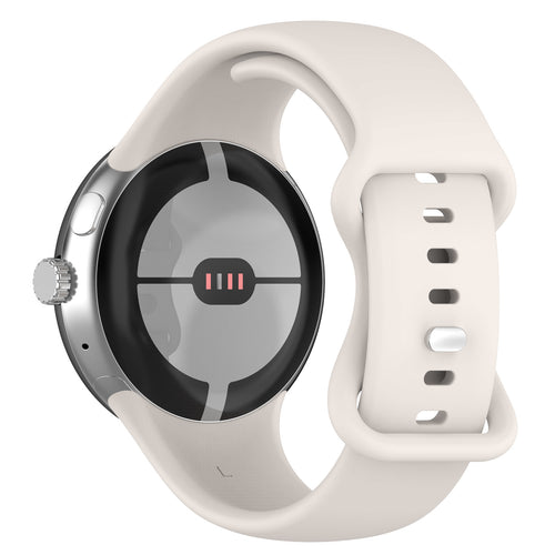 Bracelet silicone classique Google Pixel Watch 5 - 45mm (blanc)