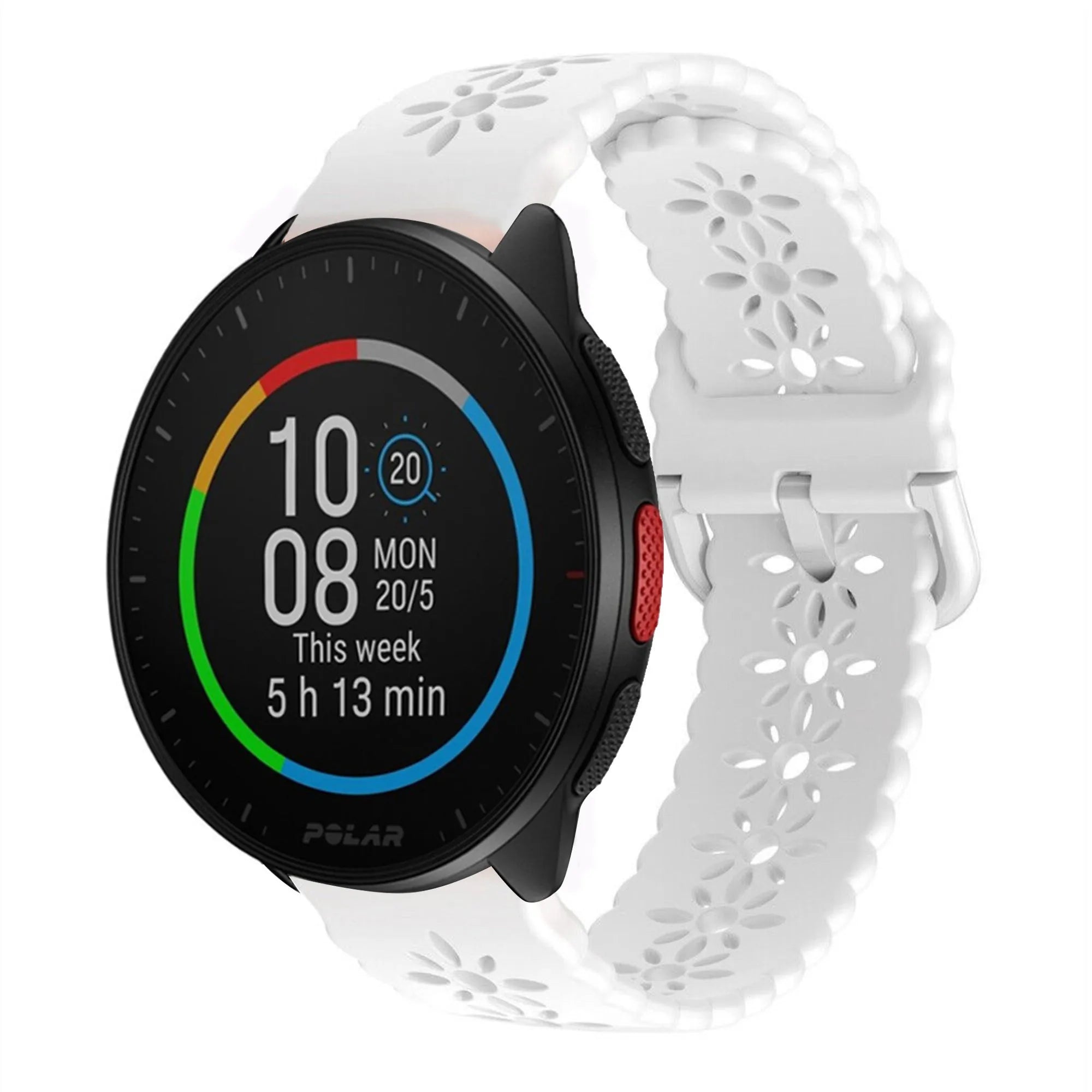 polar-pacer-siliconen-bandje-patroon-wit