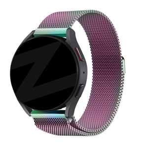 Bandz Amazfit Active 3 Premium Milanese Loop Strap (Pearlescent)