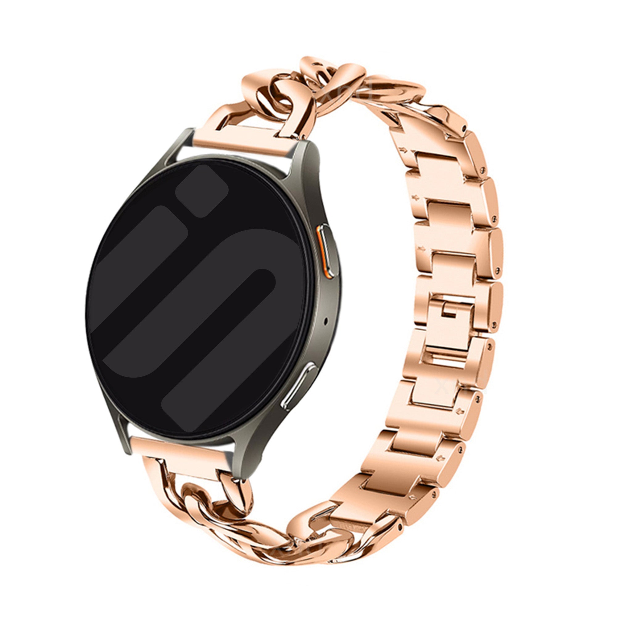 Bracelet chaîne acier Samsung Galaxy Watch 7 - 44mm (or rose)