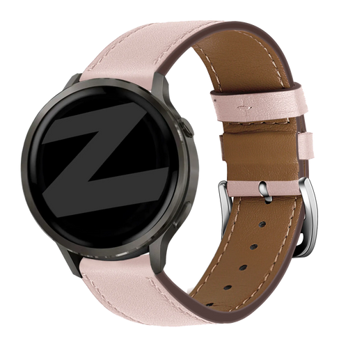 Bandz Garmin Forerunner 245 Leather Strap 'Deluxe' (Pink)