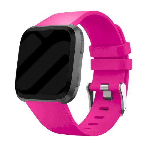 Bracelet silicone Fitbit Versa (rose vif)