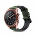 Bracelet silicone / cuir Samsung Galaxy Watch 3 41mm (vert)