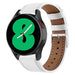 Bracelet cuir Samsung Galaxy Watch 4 44mm (blanc)