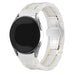 Bracelet acier céramique Samsung Galaxy Watch 42mm (blanc/or)