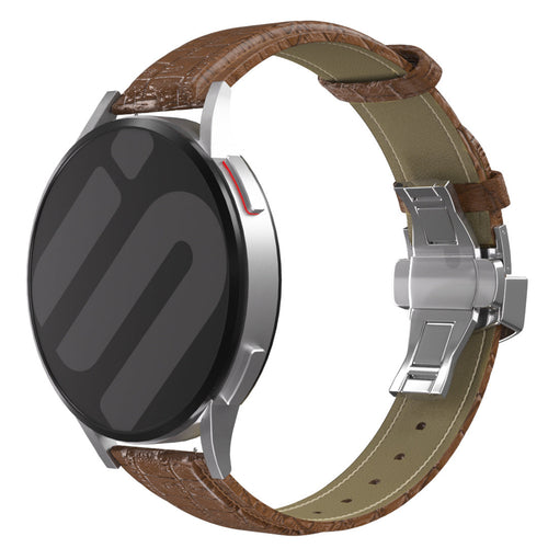 Bracelet cuir de luxe Withings Steel HR Sport (marron)