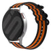 Bracelet nylon boucle Samsung Galaxy Watch Active (noir/orange)