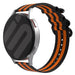 Bracelet nylon á boucle Samsung Galaxy Watch FE (noir/orange) 