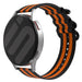 Bracelet nylon à boucle Suunto Nautic S (noir/orange)
