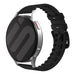 Bracelet silicone / cuir Huawei Watch GT 3 42mm (noir)