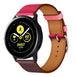 Bracelet cuir Samsung Galaxy Watch Active (rose vif/marron rouge)