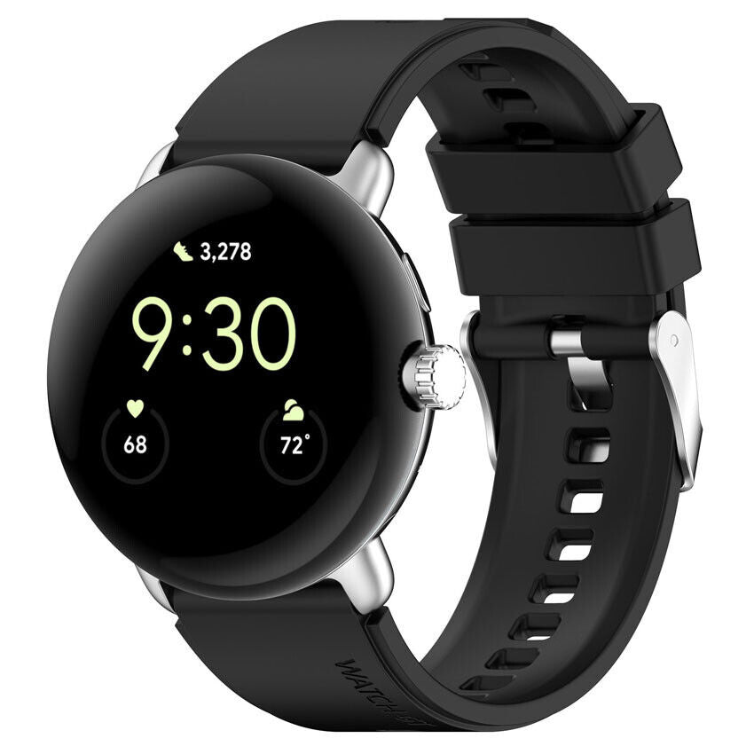 Google Pixel Watch 4 - 41mm Silicone Strap (Black)