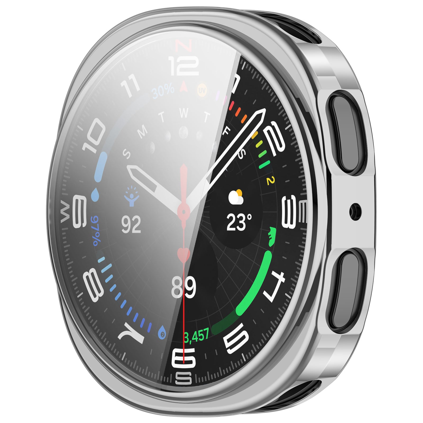 Coque TPU Samsung Galaxy Watch 8 - 40mm / 9 - 40mm (argent)