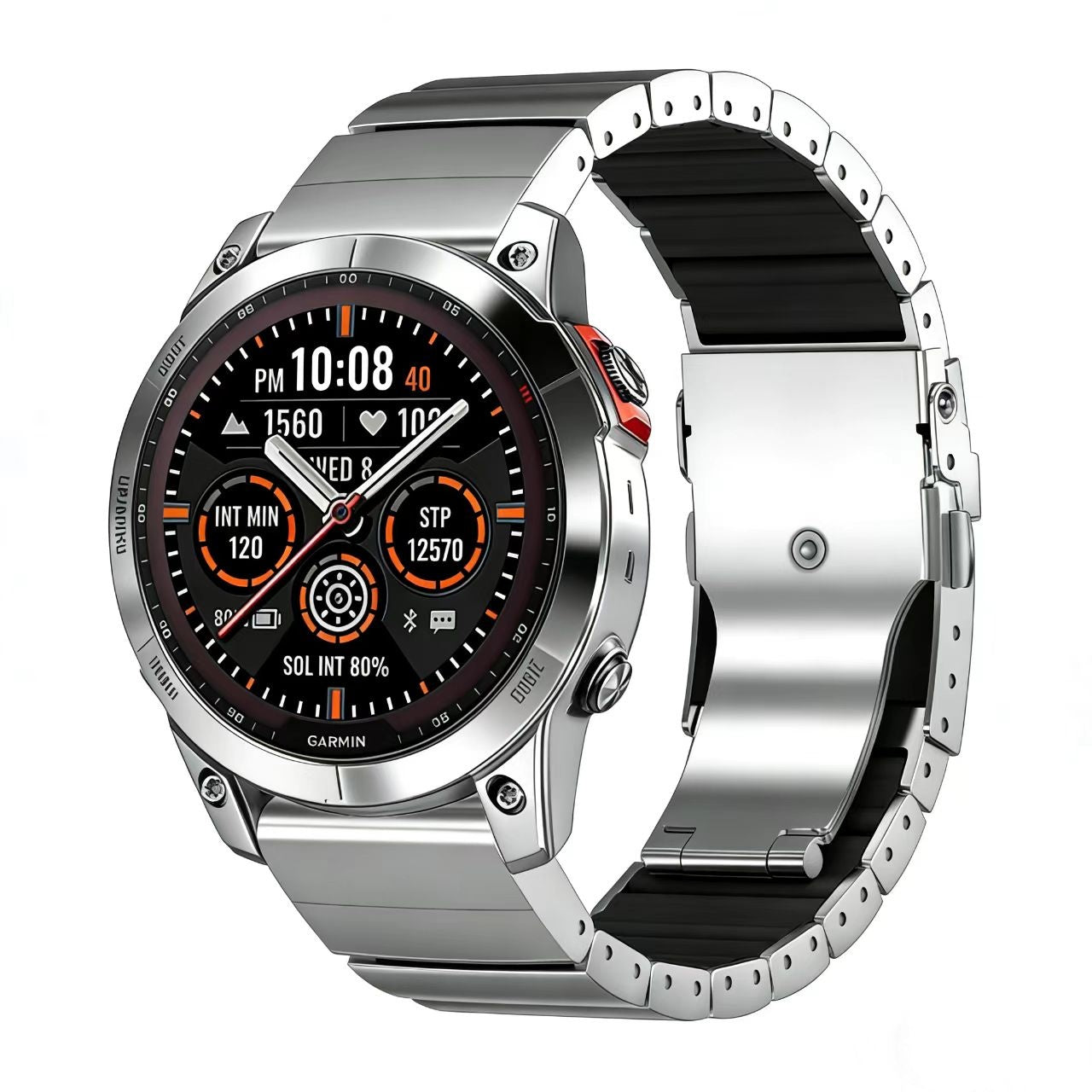 Bracelet titane hybride Garmin Fenix 6x (argent)