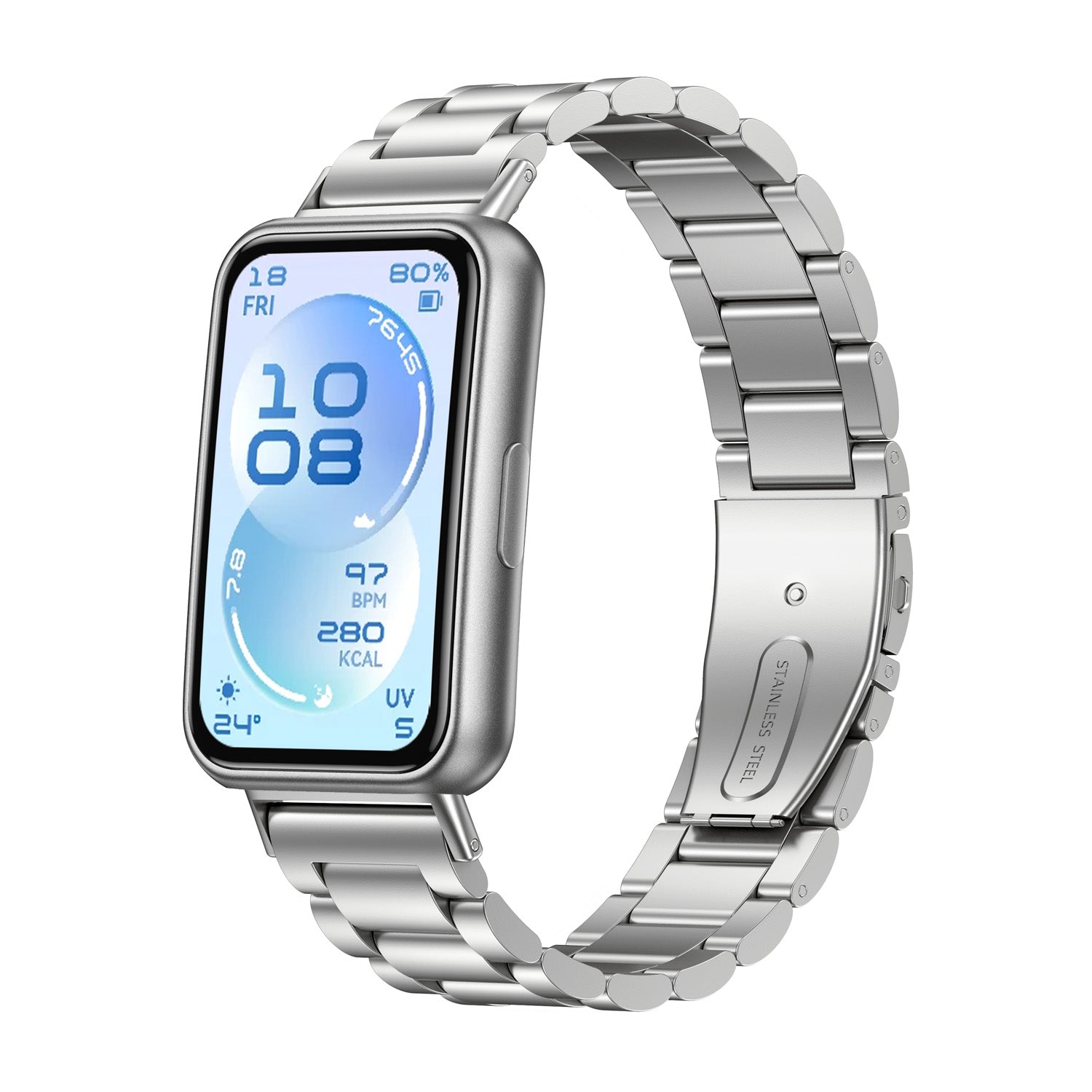 Bracelet acier Huawei Band 11 (argent)