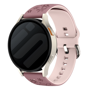 Coros Apex 42mm Flower Silicone Strap (Smoke Purple/Light Pink)