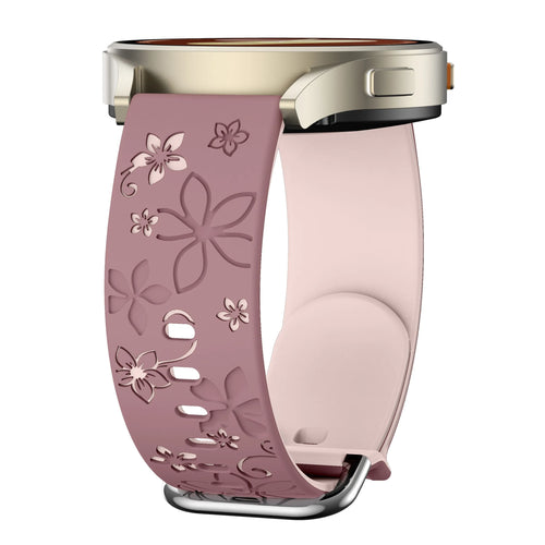 ICE Smart 2.0 Round 1.20 Flower Silicone Strap (Smoke Purple/Light Pink)