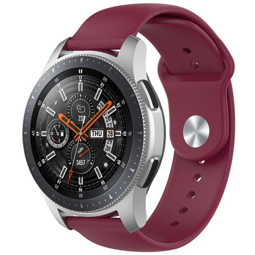 Silicone Sport Strap, on a watch, 3/4 front view