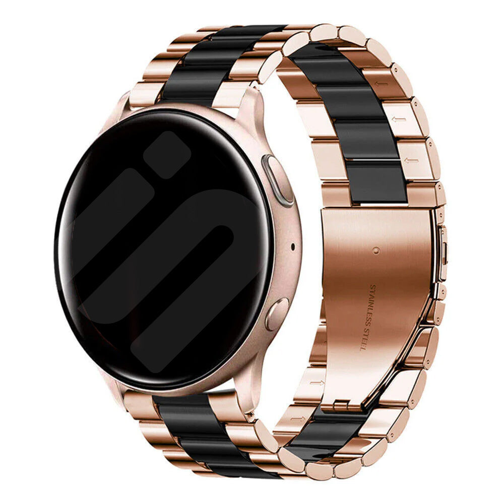 Bracelet acier Huawei Watch GT 5 Pro - 46mm (rose or/noir)