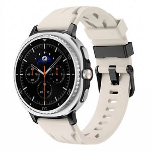 Bracelet silicone race Samsung Galaxy Watch 9 - 44mm (lumière stellaire)