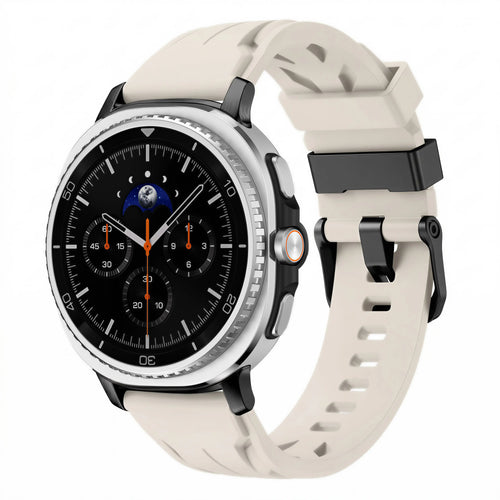 Bracelet silicone race Samsung Galaxy Watch 9 - 44mm (lumière stellaire)