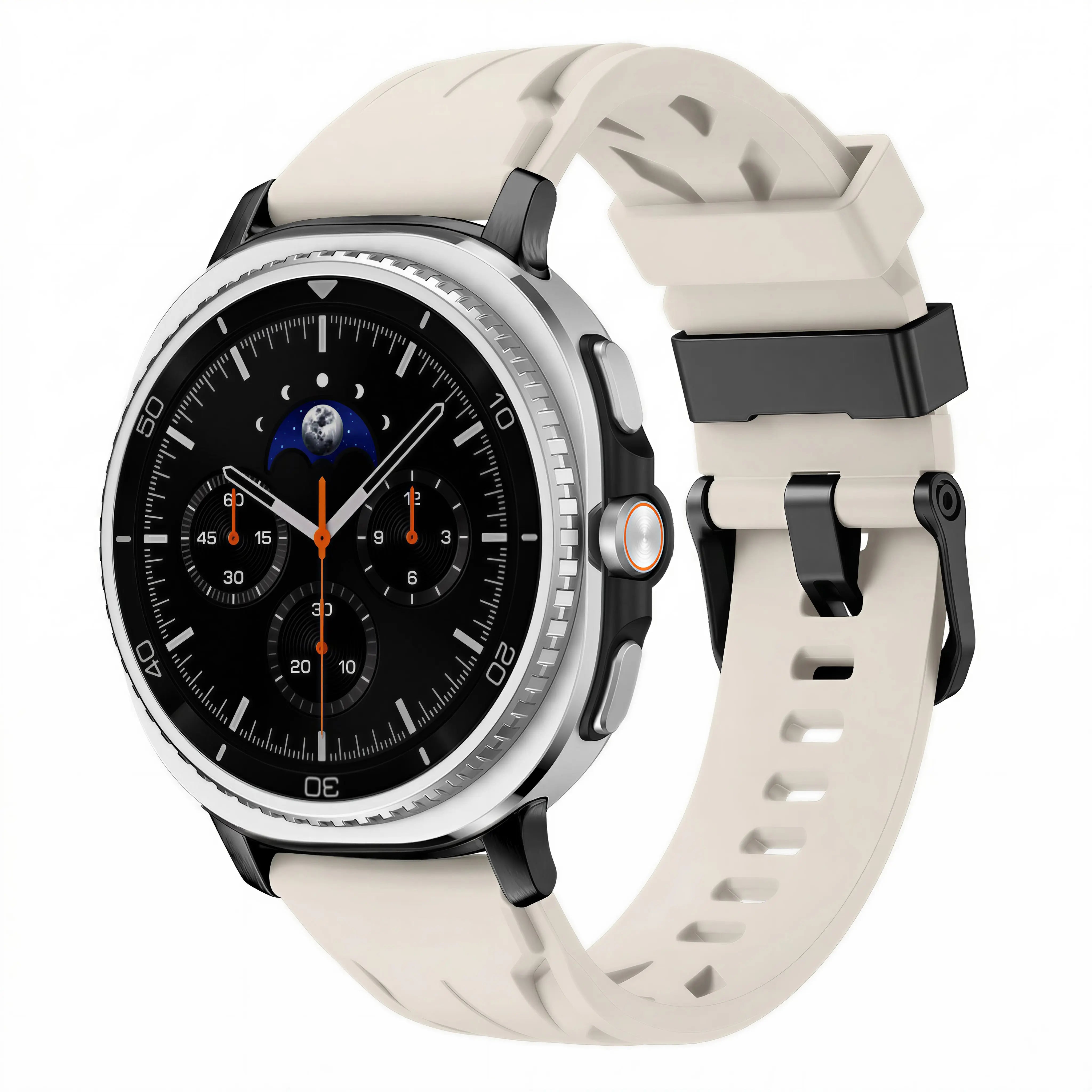Bracelet silicone race Samsung Galaxy Watch 9 - 44mm (lumière stellaire)