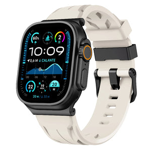 apple watch race silicone band starlight