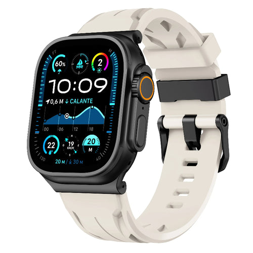 apple watch race silicone band starlight