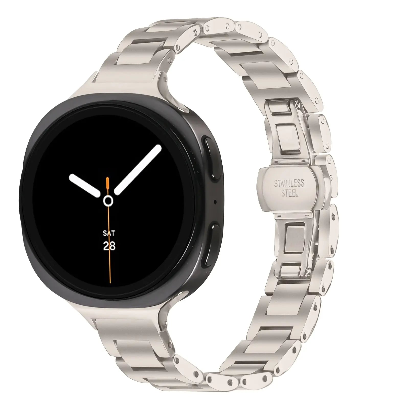 Bracelet acier fin Samsung Galaxy Watch 8 Classic (lumière stellaire)