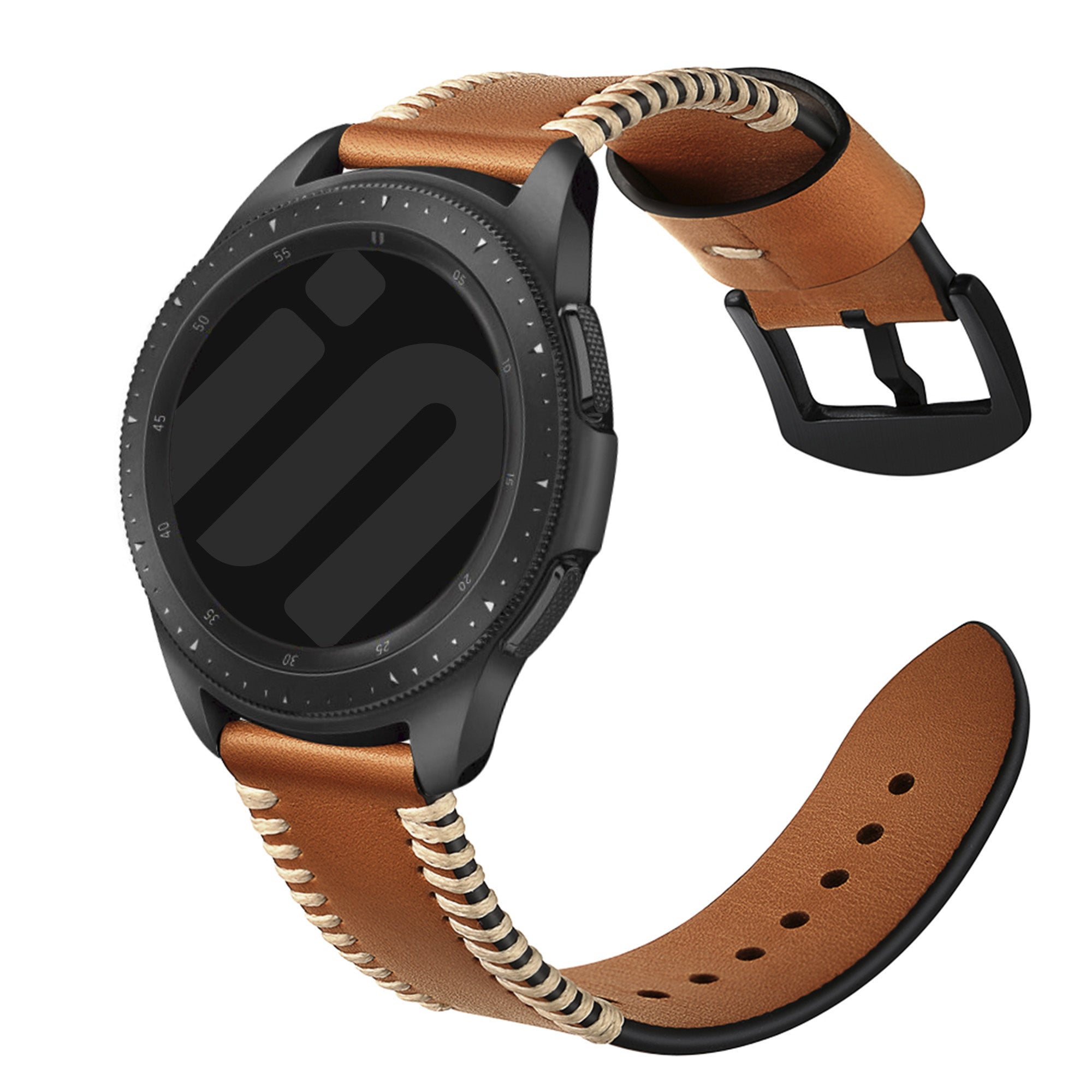 Bracelet en cuir cousu Xiaomi Watch 2 Pro (brun)