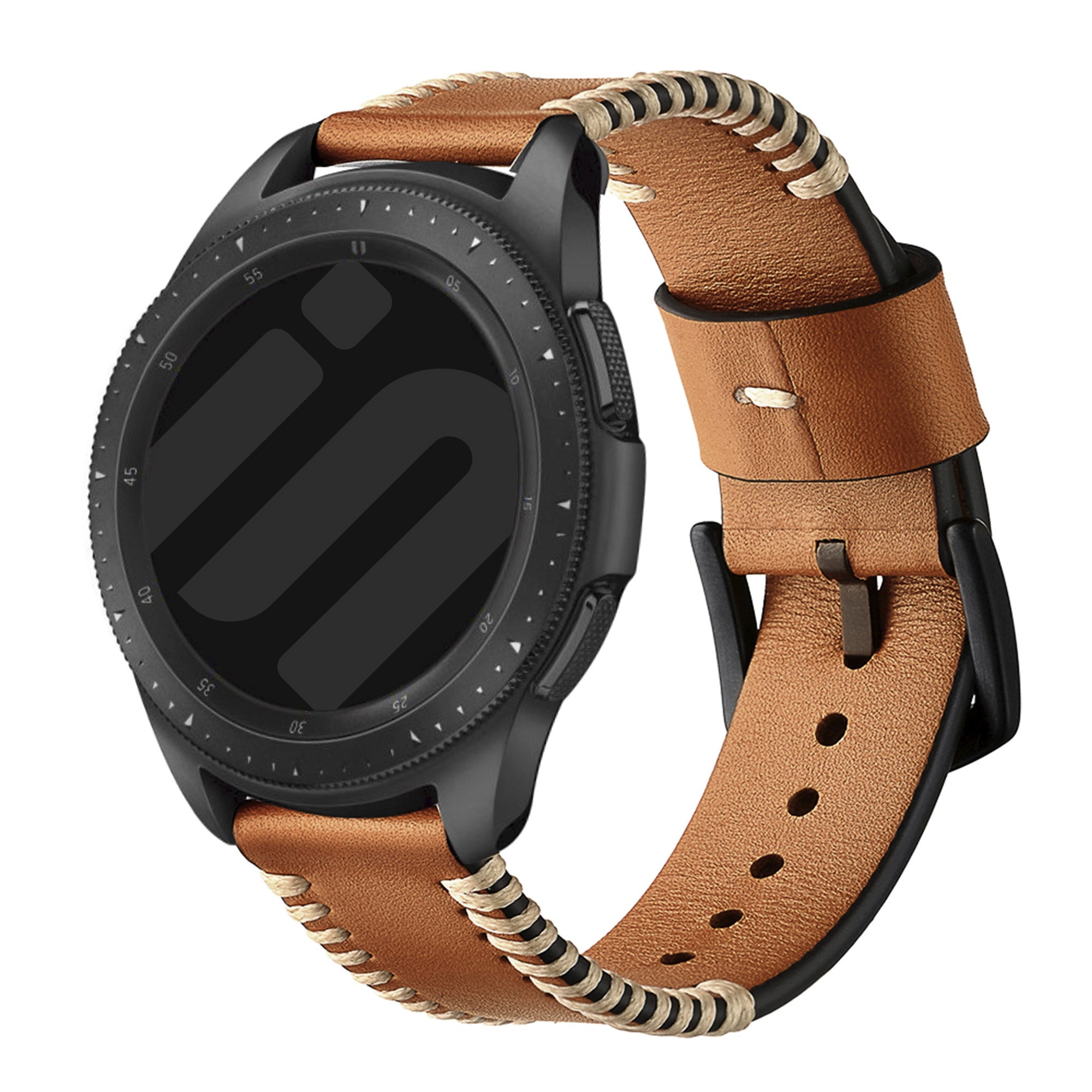 Samsung Galaxy Watch 6 Classic 43mm Stitched Leather Strap (Brown)