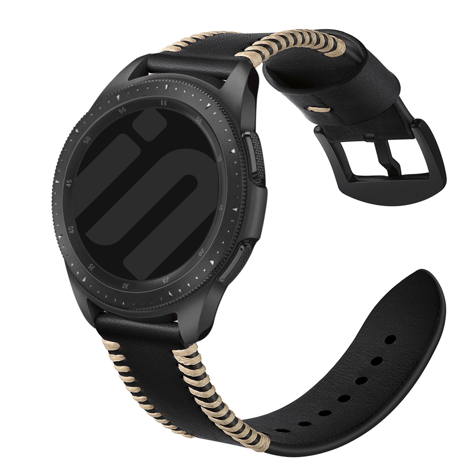 Bracelet en cuir cousu Polar Vantage M3 (noir)