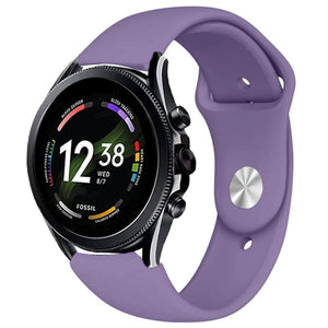 Silicone Sport Strap, on a watch, 3/4 front view