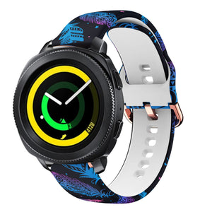 Print Silicone Strap, on a watch, 3/4 front view
