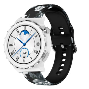 Print Silicone Strap, on a watch, 3/4 front view
