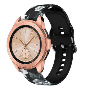 Print Silicone Strap, on a watch, 3/4 front view