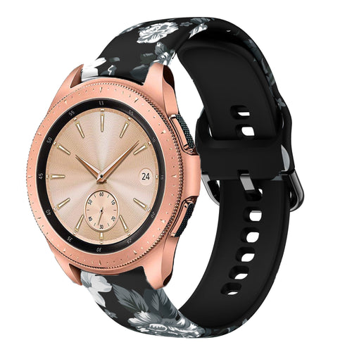 Print Silicone Strap, on a watch, 3/4 front view
