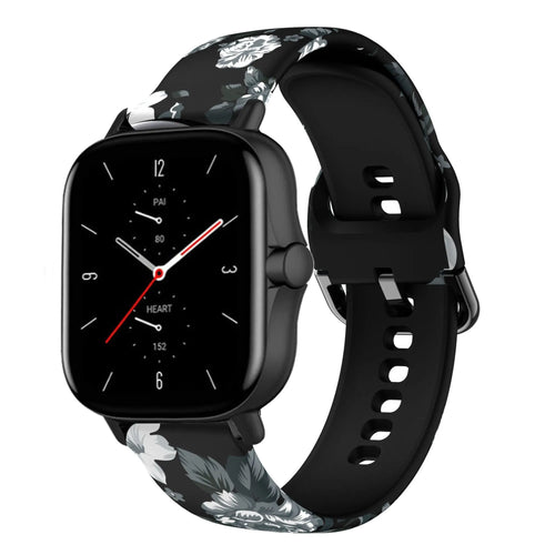 Print Silicone Strap, on a watch, 3/4 front view