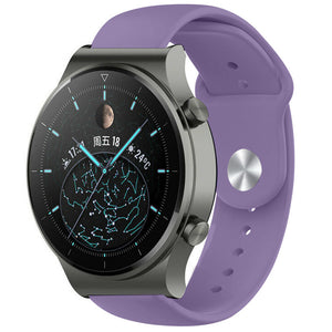 Silicone Sport Strap, on a watch, 3/4 front view