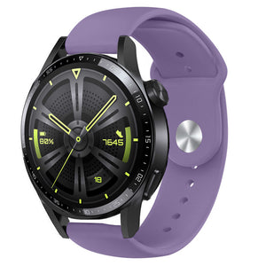 Silicone Sport Strap, on a watch, 3/4 front view