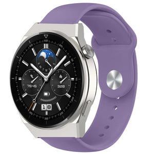 Silicone Sport Strap, on a watch, 3/4 front view