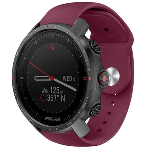 Silicone Sport Strap, on a watch, 3/4 front view