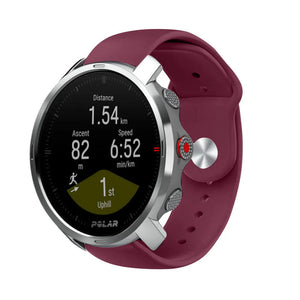 Silicone Sport Strap, on a watch, 3/4 front view