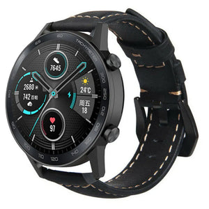 Bracelet cuir Honor Magic Watch 2 (noir)