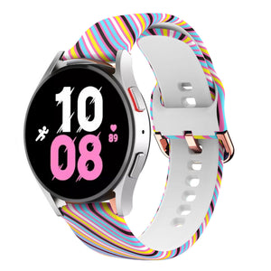 Print Silicone Strap, on a watch, 3/4 front view