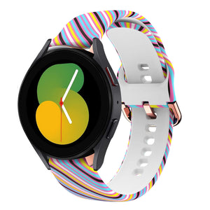 Print Silicone Strap, on a watch, 3/4 front view