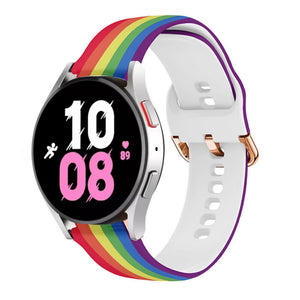 Print Silicone Strap, on a watch, 3/4 front view