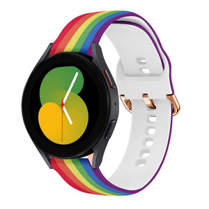 Print Silicone Strap, on a watch, 3/4 front view